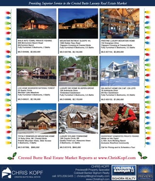 Crested Butte Real Estate Happy Holidays - 2013