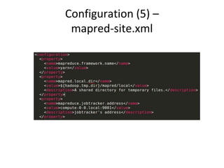 Configuration (5) –
mapred-site.xml
 