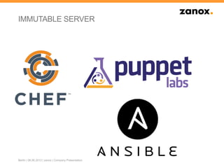 IMMUTABLE SERVER
Berlin | 08.06.2012 | zanox | Company Präsentation
 