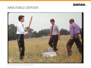 IMMUTABLE SERVER
Berlin | 08.06.2012 | zanox | Company Präsentation
 
