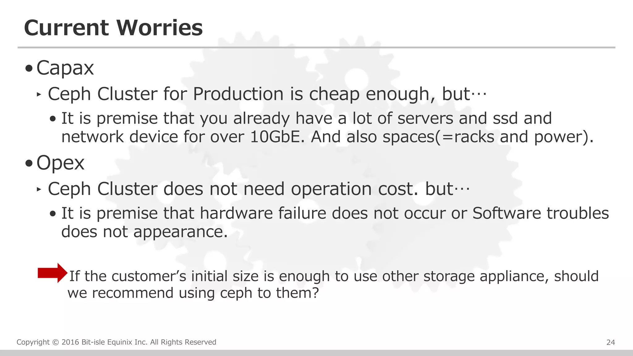 Ceph Day Tokyo - Bit-Isle's 3 years footprint with Ceph | PDF