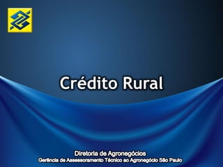 Crédito Rural
 