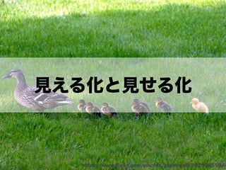 https://www.ﬂickr.com/photos/stevewall/3925965984
見える化と見せる化
 