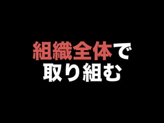 組織全体で
取り組む
 
