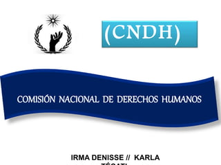 COMISIÓN NACIONAL DE DERECHOS HUMANOS
(CNDH)
IRMA DENISSE // KARLA
 