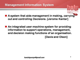 Management Information Systems (MIS)