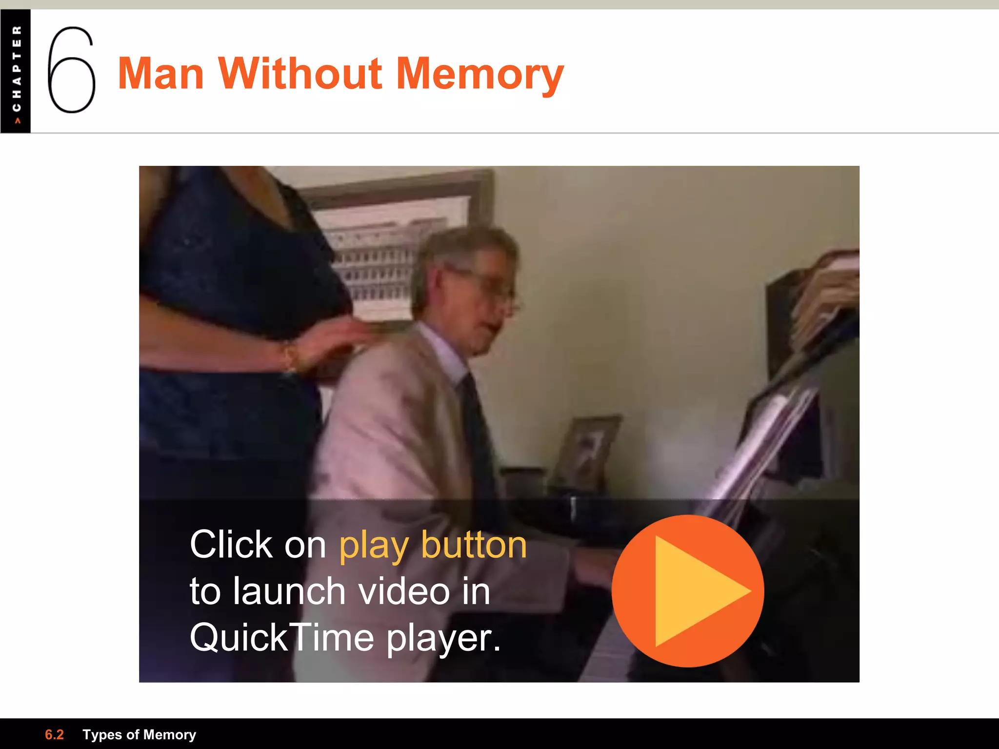 Man Without Memory
6.2 Types of Memory
Click on play button
to launch video in
QuickTime player.
 