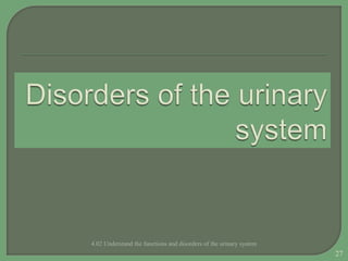 Functions and Disorders of Urinary System | PPTX