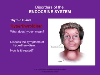 Functions and Disorders of the Endocrine System | PPT