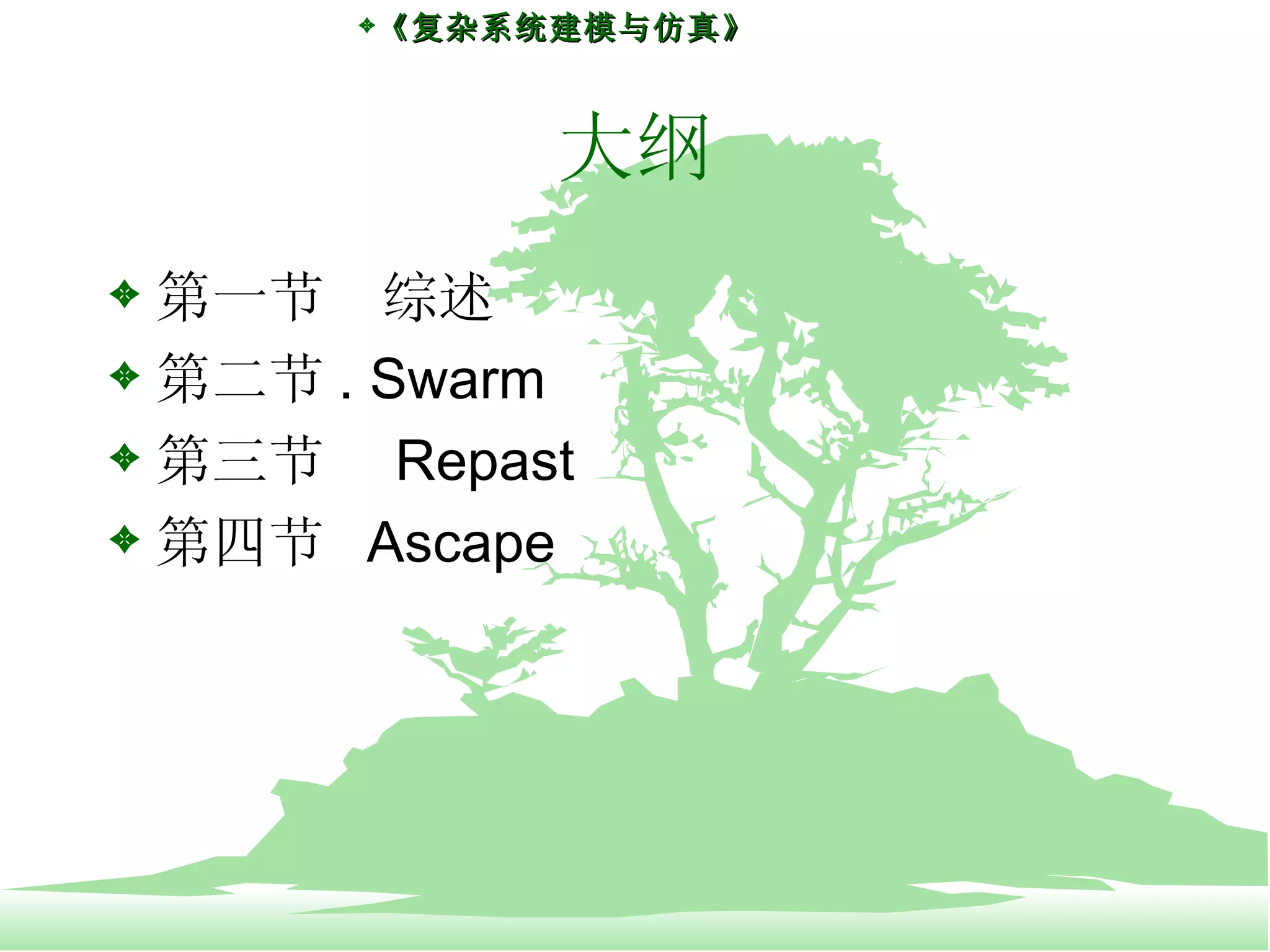 4.1第四章多主体系统仿真的软件工具| PPT