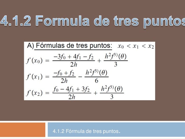 Formula De 3 Puntos Metodos Numericos