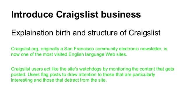How Craigslist Works