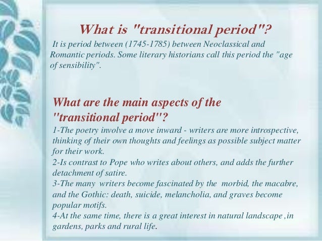 4.1. Transitional Period + Ode to Evening