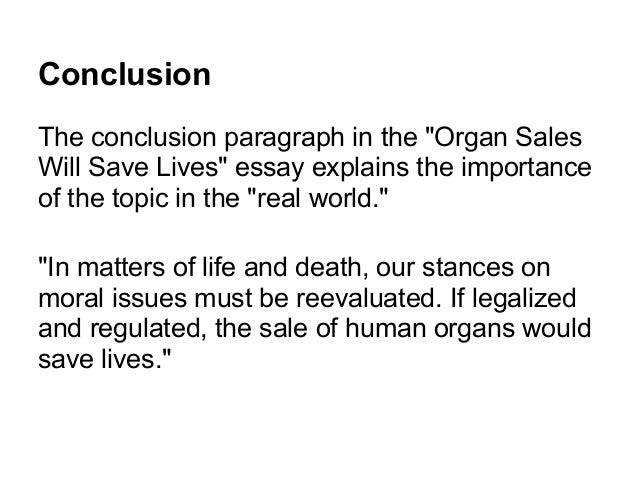 Organ sales essay