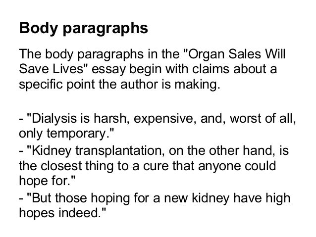 Organ donation research paper outline