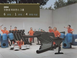 2004
친환경 퍼포먼스 그룹
6 10대 / 1 20대 / 4 30대 이상
 