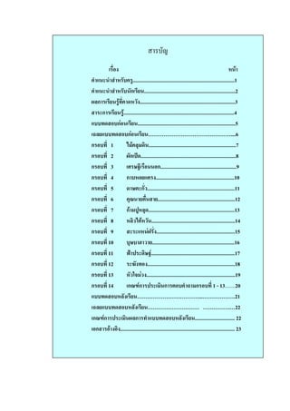 =
                                                                                                 ,
 -         ,          ...............................................................................1
 -         , ก .......................................................................2
/ก                   , ..........................................................................3
     ก         ......................................................................................4
-          ก0             ............................................................................5
2 -               ก0              3333333333333333....6
ก      1                          ....................................................................7
ก      2         /ก 6 ..........................................................................8
ก      3          ( *8                   ก...........................................................9
ก      4         ก , - .............................................................10
ก      5              *: ก ....................................................................11
ก      6            ; :                   ............................................................12
ก      7         ก , ...................................................................13
ก      8         , :, .................................................................14
ก      9                  -, 0< .............................................................15
ก     10            * = ................................................................16
ก     11         >?            *8@.................................................................17
ก     12              A ....................................................................18
ก     13         , B 0 .....................................................................19
ก     14          ก;C@ก                        ก :               D ก                 1 - 13........20
-          ,              333333333333...333333.21
2 -               ,               3333333333 33333.322
ก;C@ก              /ก -                                 ,              ............................... 22
  ก         ......................................................................................... 23
 