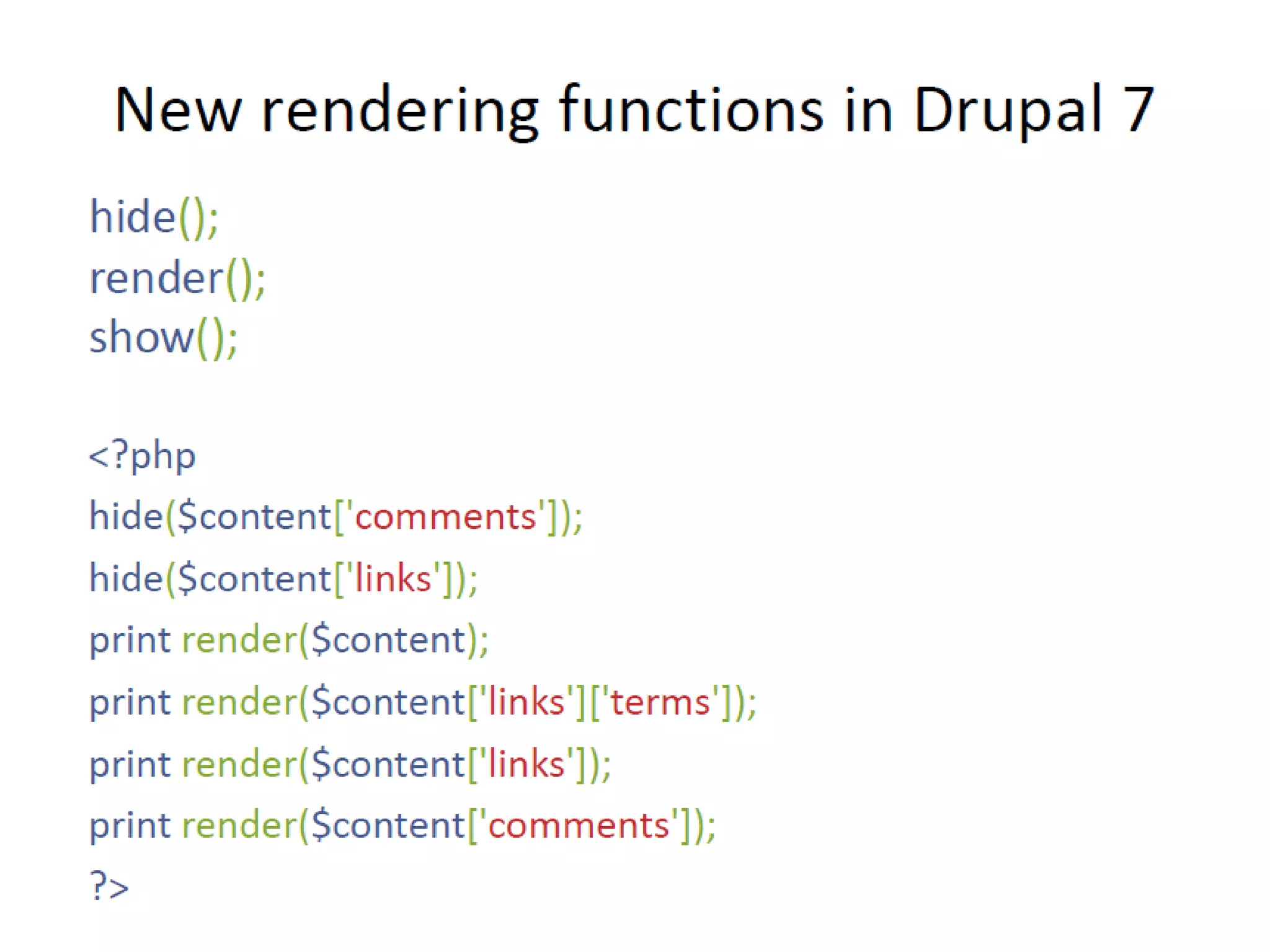 Архитектурные отличия тем для Drupal 7 от Drupal 6. Краткий обзор RDFa и работы с рендер массивами.