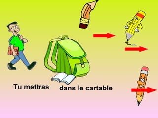 Tu mettras dans le cartable