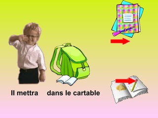 Il mettra dans le cartable