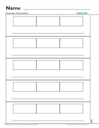 Name
Concept Connection                                                                     V.025.SS




2006 The Florida Center for Reading Research (Revised July, 2007)   2-3 Student Center Activities: Vocabulary
 