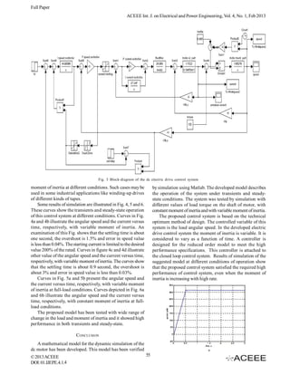 Modelling and Simulation of DC-Motor Electric Drive Control System with ...