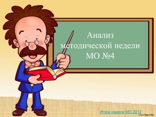 Анализ
методической недели
      МО №4




         Итоги недели МО 2012
 