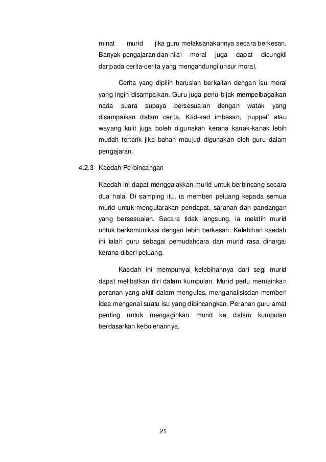 PENDEKATAN, KAEDAH DAN STRATEGI PENDIDIKAN MORAL