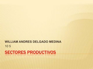 SECTORES PRODUCTIVOS
WILLIAM ANDRES DELGADO MEDINA
10 5
 