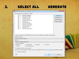3. Select All Generate