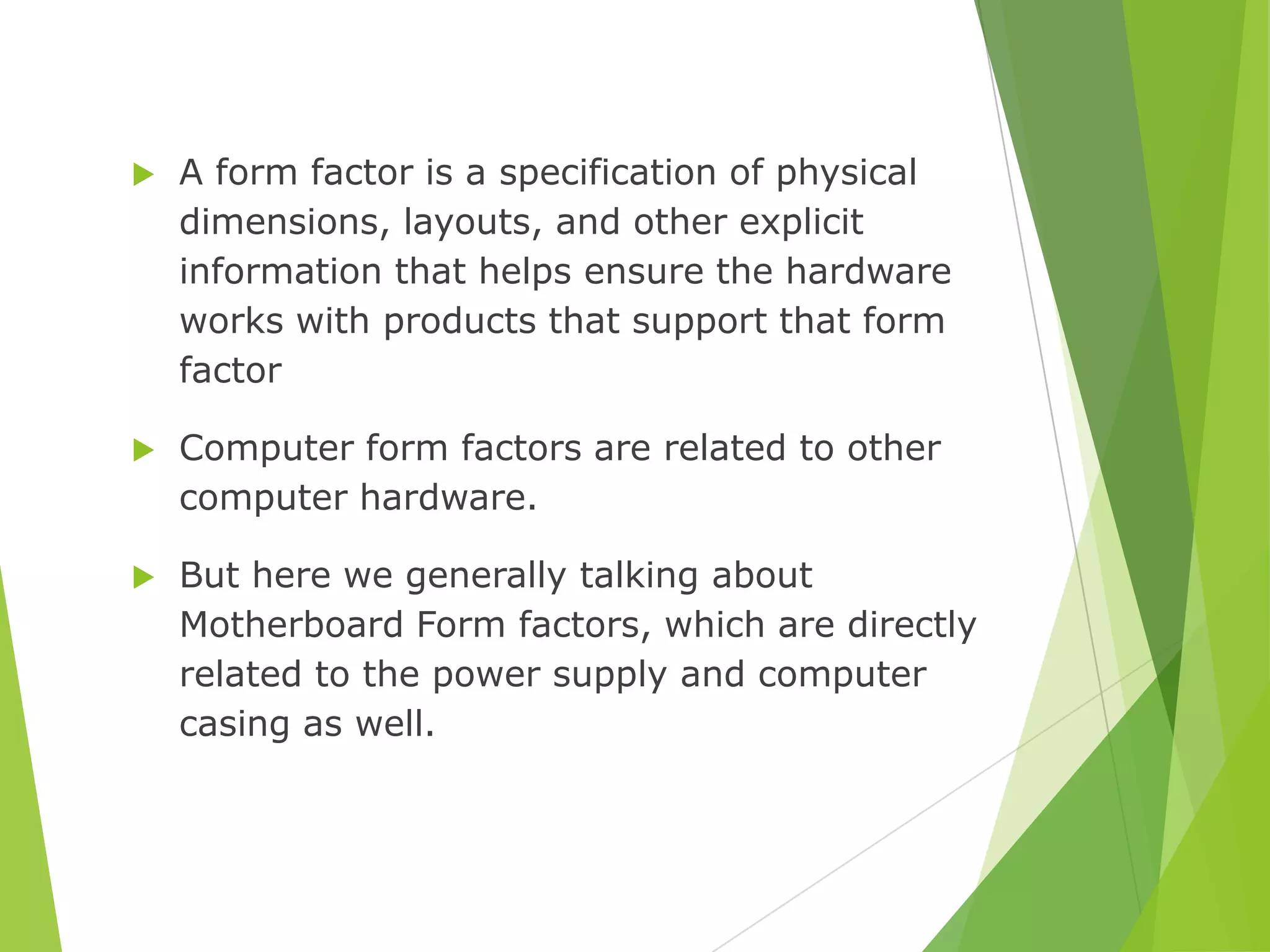 06. Motherboard Form Factors (Computer) | PPT