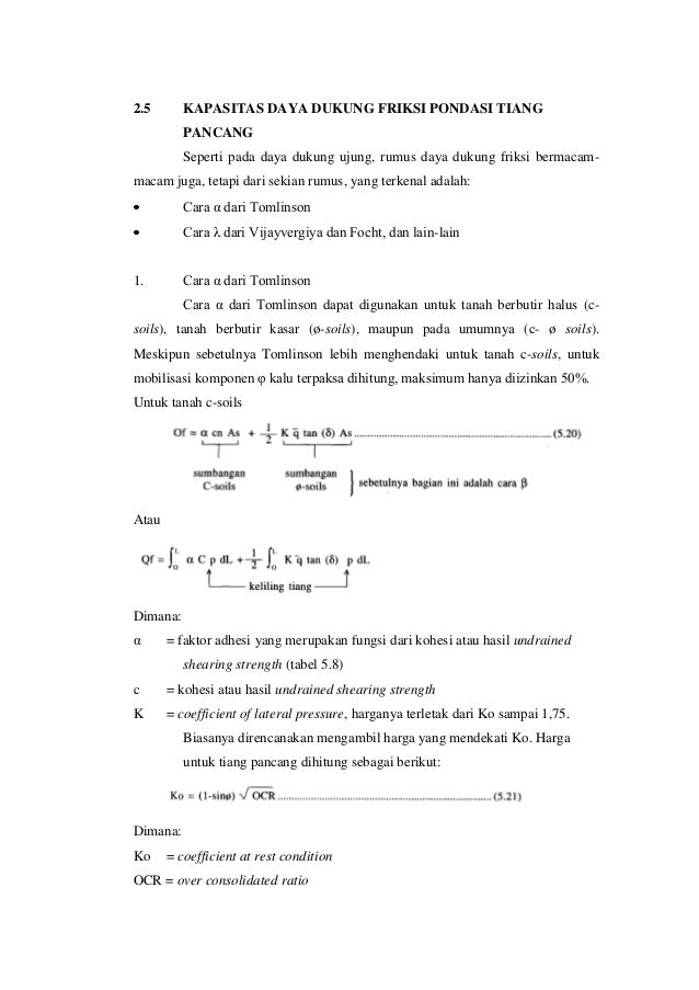 Kapasitas Daya Dukung Friksi Pondasi Tiang Pancang Ayufatimahzahra