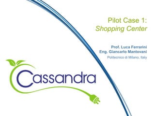 Pilot Case 1:
Shopping Center
Prof. Luca Ferrarini
Eng. Giancarlo Mantovani
Politecnico di Milano, Italy
 
