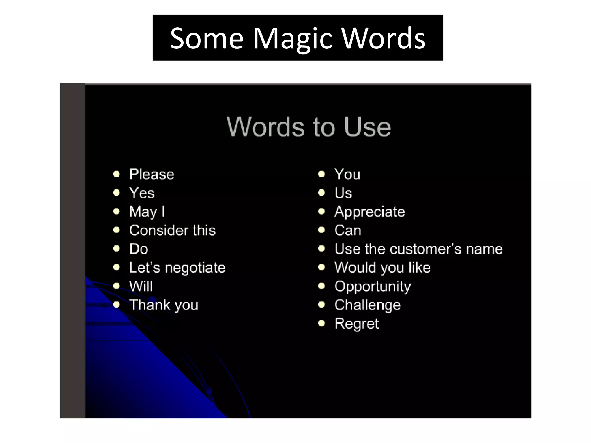 Some Magic Words
 