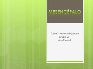 Tania S. Moreno Espinosa
Grupo 201
Anatomía II
 