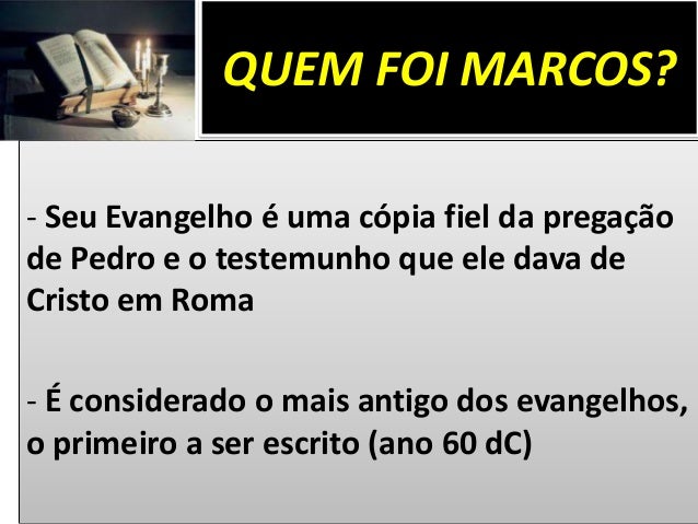 4. O Evangelho Segundo Marcos