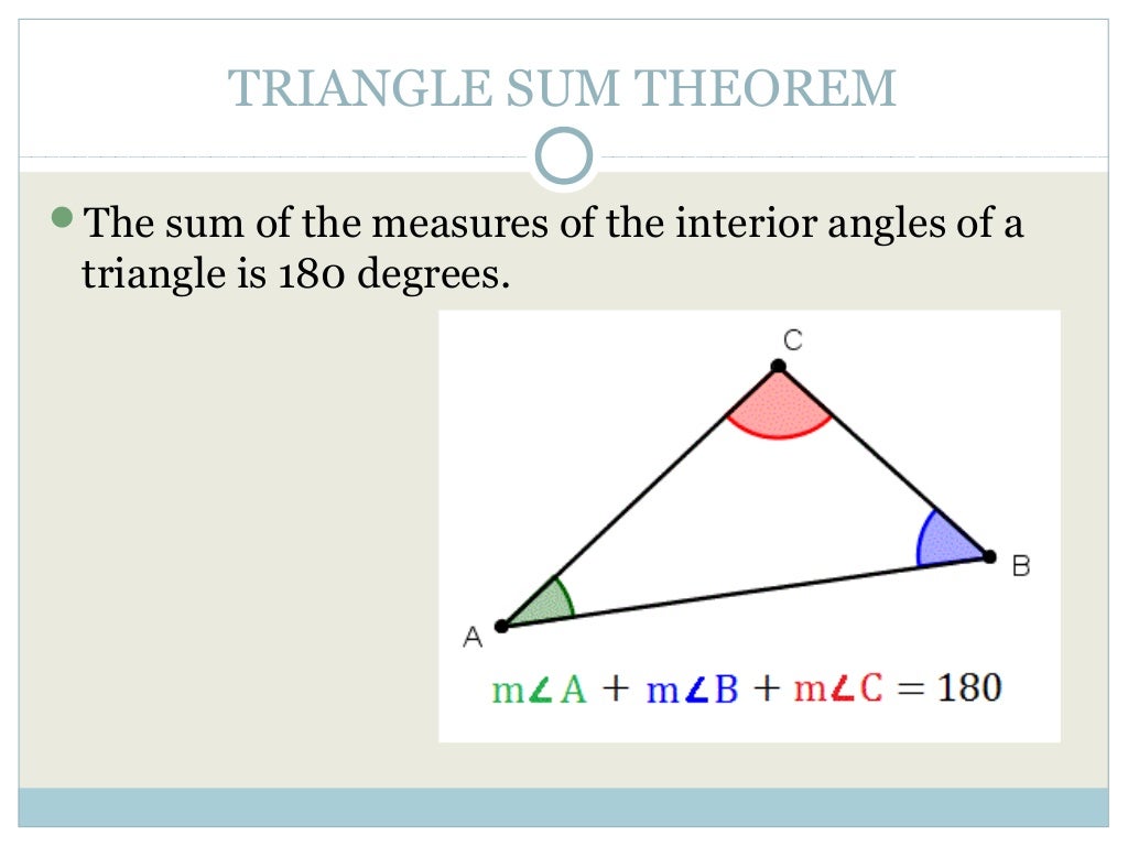 4.1 apply triangle sum properties