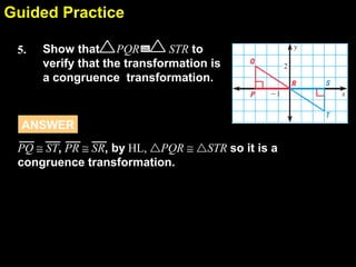 4.8 congruence transformations and coordinate geometry | PPT