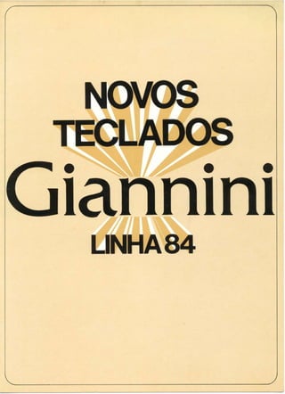 Catálogo Teclados Giannini 1984 (KP e KPS)