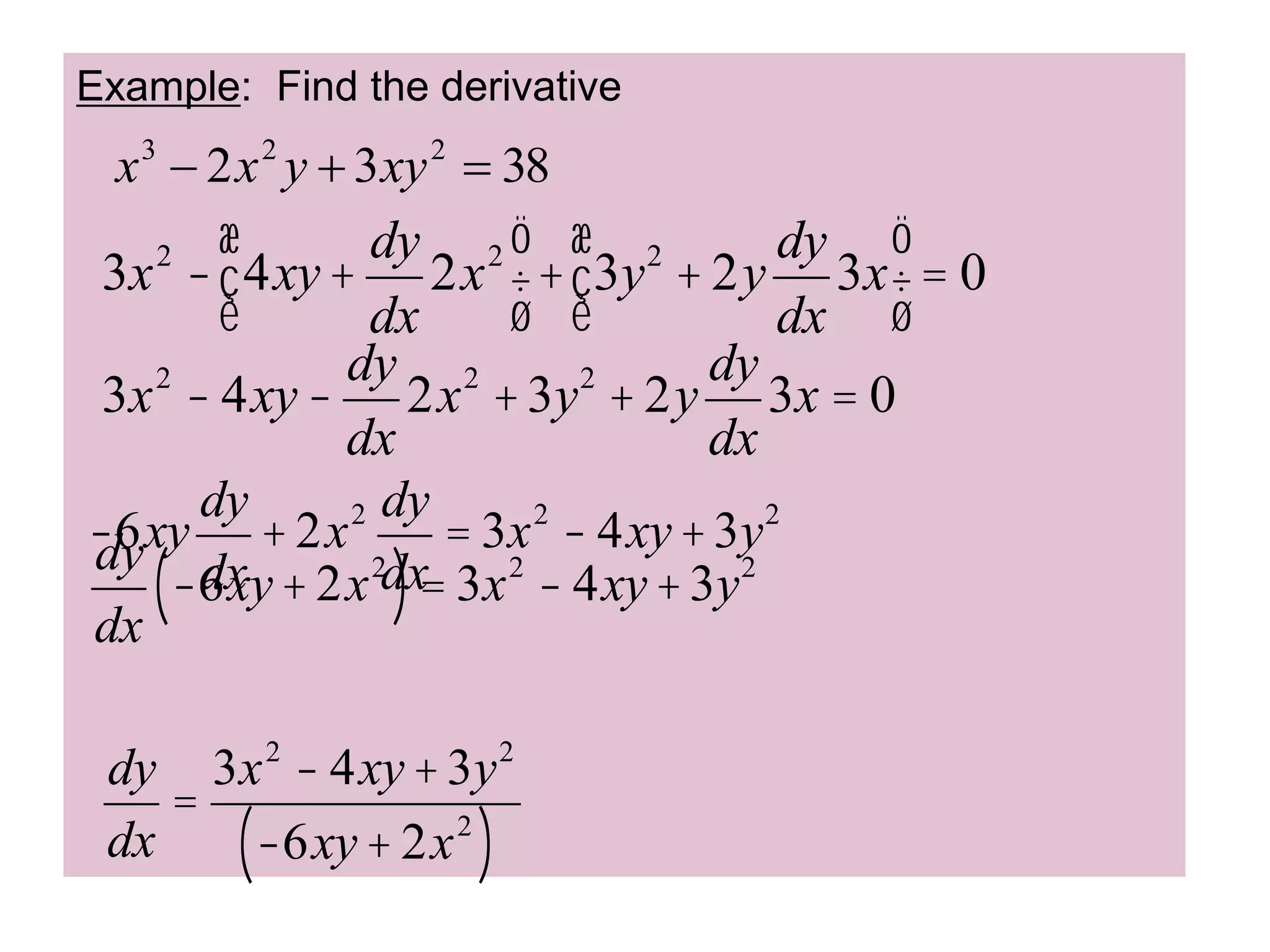 4.1 implicit differentiation | PPT