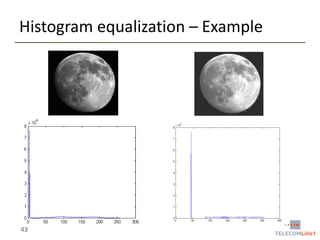 Histogram equalization – Example

43

 