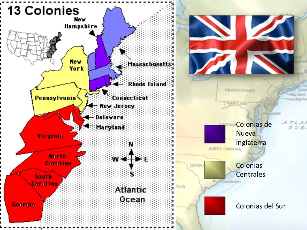 Las trece colonias inglesas de Norteamérica Las trece colonias inglesas de Norteamérica