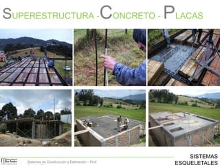 SUPERESTRUCTURA -CONCRETO - PLACAS

Sistemas de Construcción y Estimación – Prof:

SISTEMAS
ESQUELETALES

 