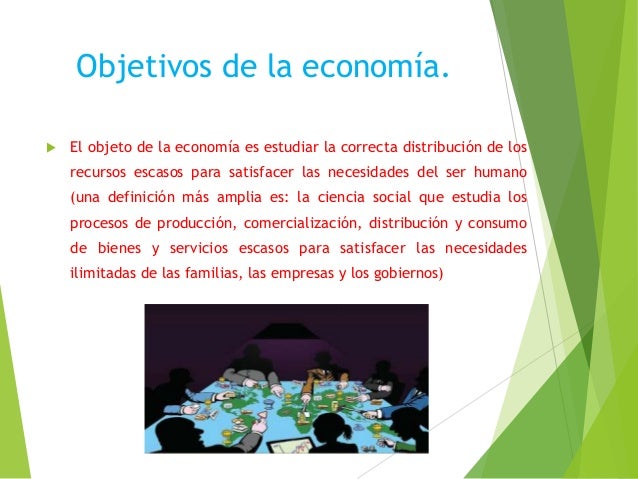 Resultado de imagen para cual es el objetivo de la economia