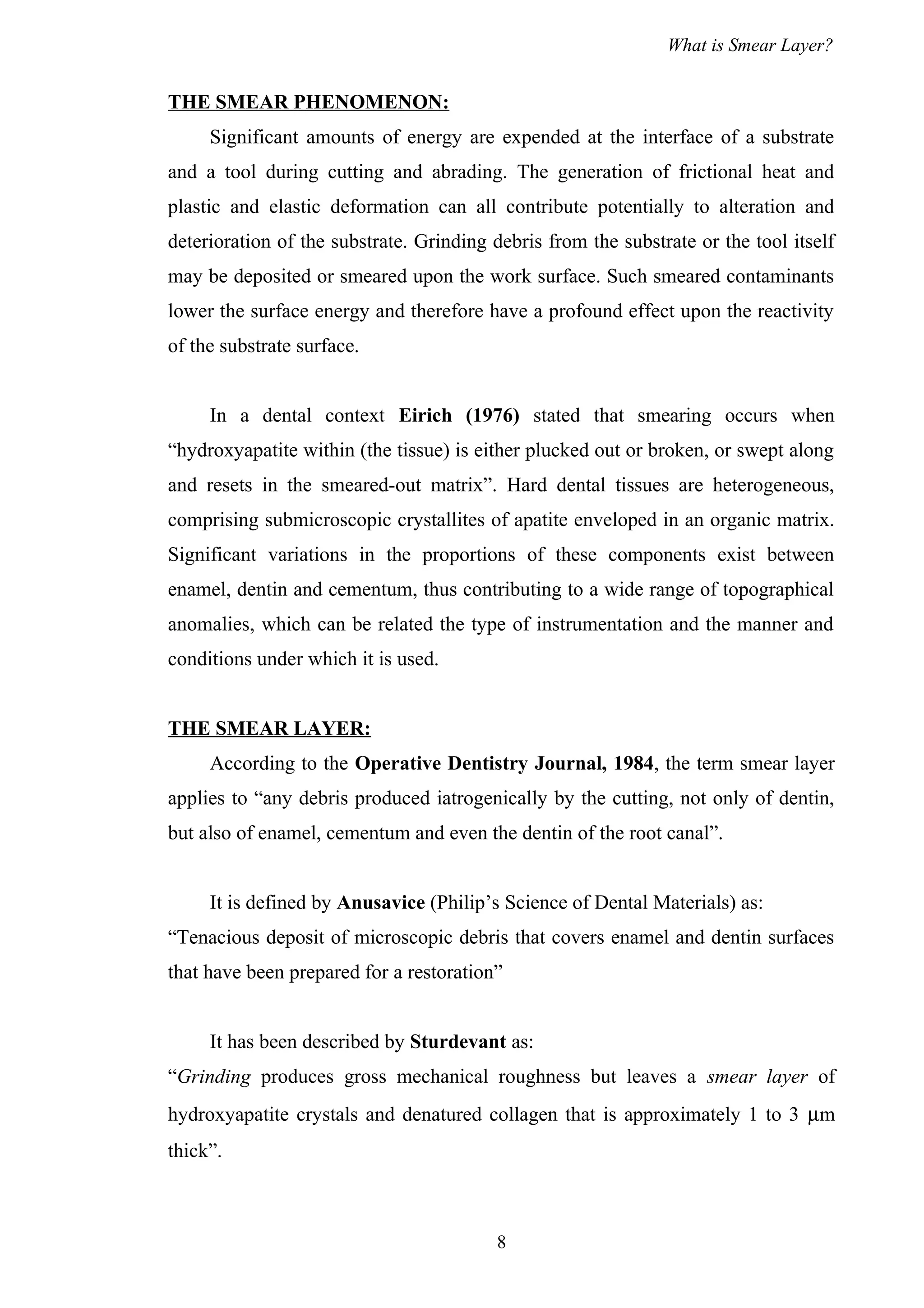 what is smear layer/rotary endodontic courses by indian dental academy