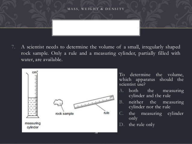 Mass Weight And Density