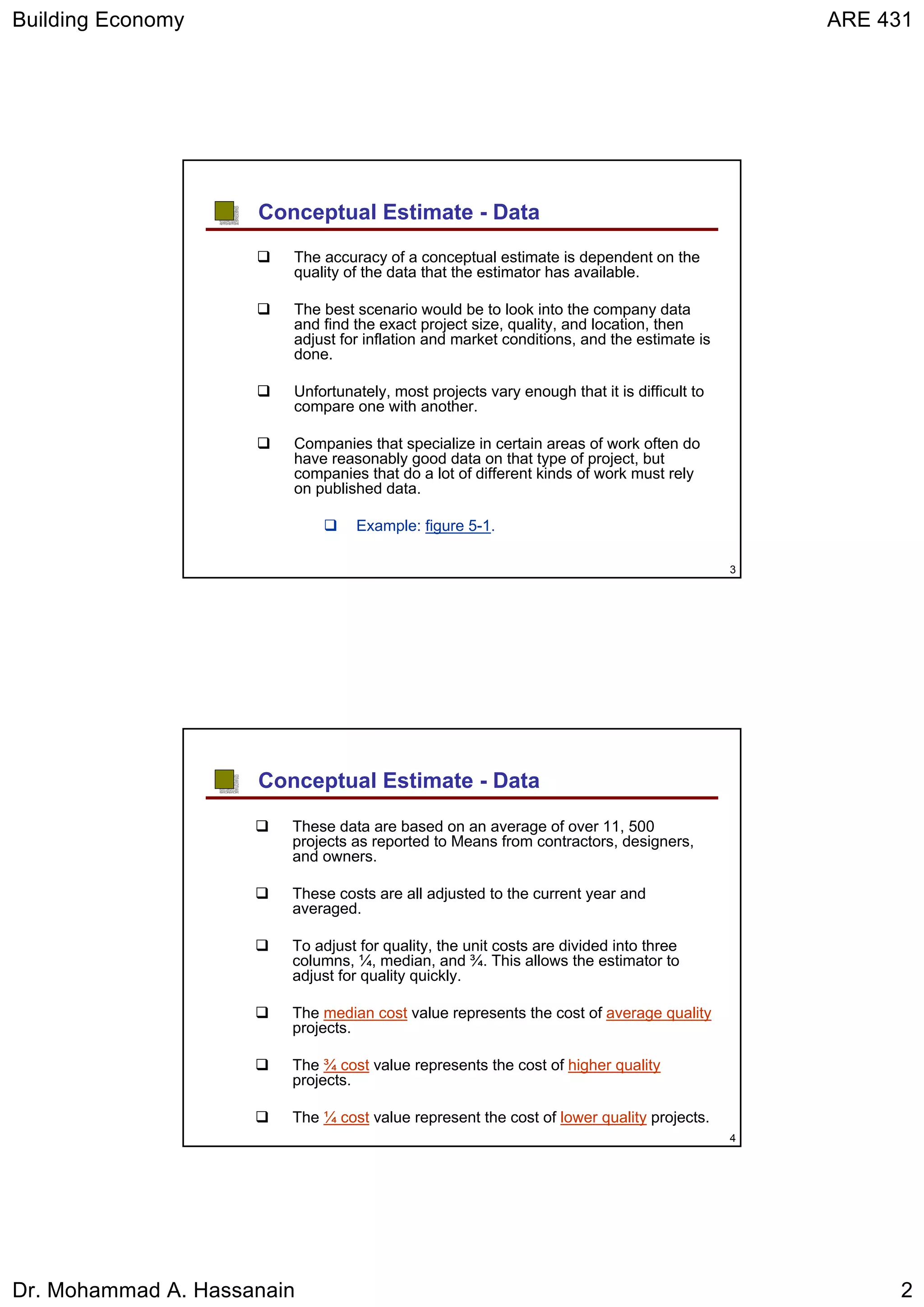 4.1 conceptual estimates | PDF