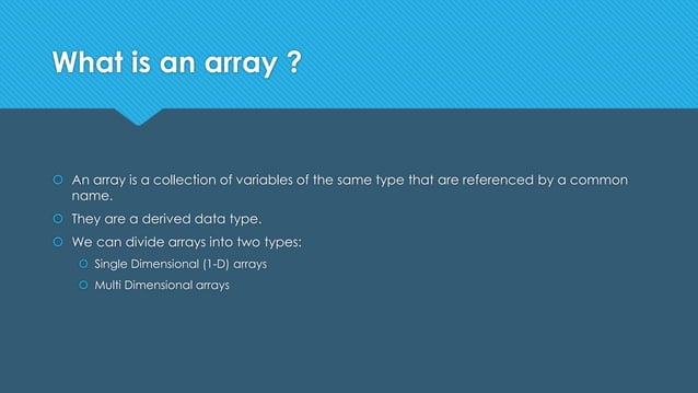 4.arrays | PPT
