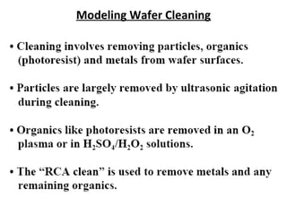 Modeling Wafer Cleaning
 