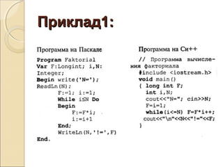 Приклад1:Приклад1:
 